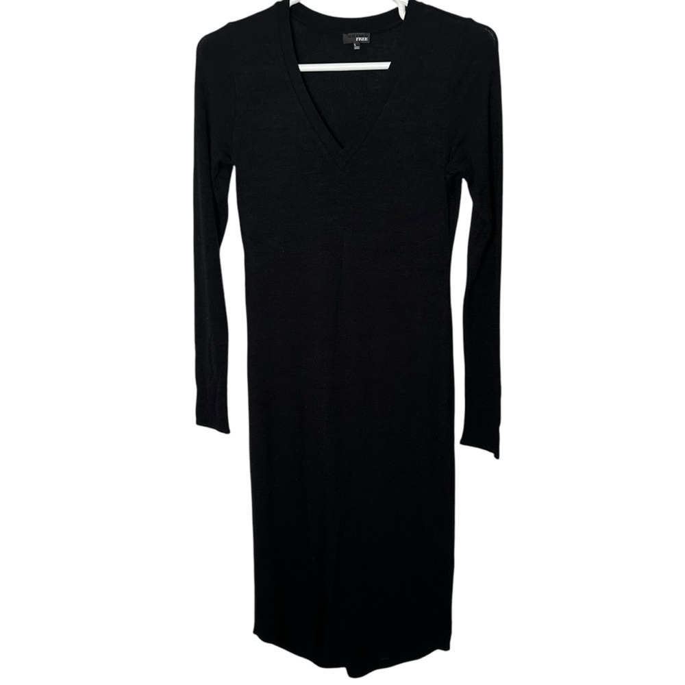 Aritzia Wilfred free black  v neck dress women’s size L